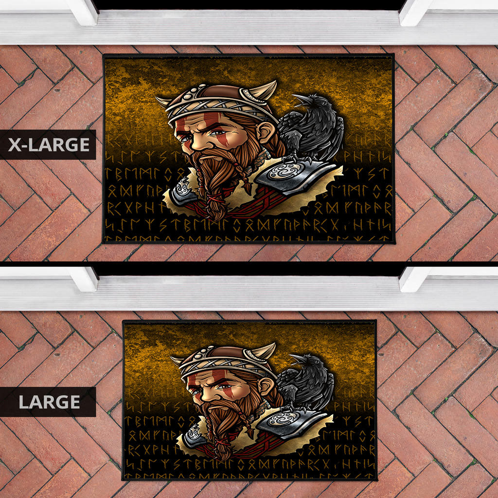 Viking Door Mat Viking Warrior Odin Valhalla Raven Door Mat RLT12