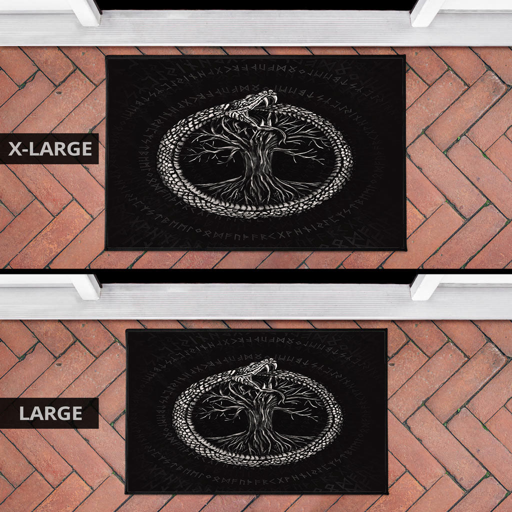 Viking Door Mat Ouroboros with Tree Of Life Door Mat RLT12