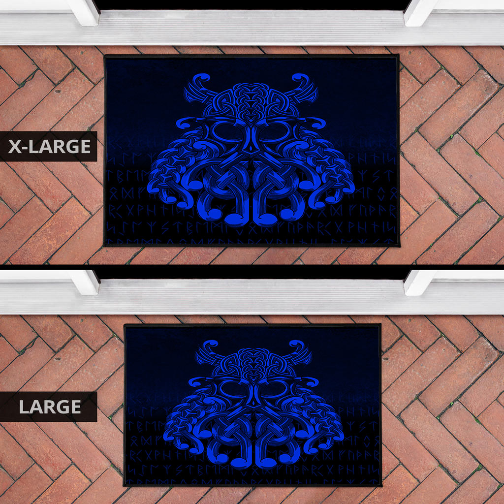Viking Door Mat Vikings Odin Valhalla Blue Version Door Mat RLT12