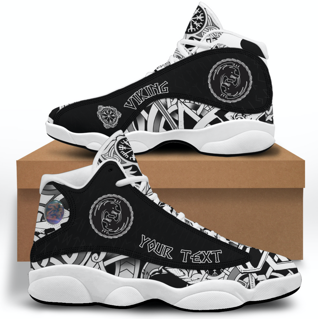(Custom) Viking - Wolf Emblem Sneakers J13 RLT12