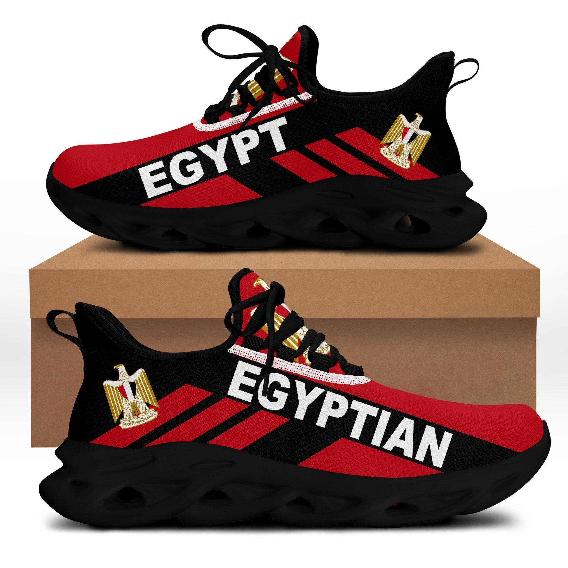Wonder Print Shop Footwear - Egypt Stripe Style Clunky Sneakers LT10