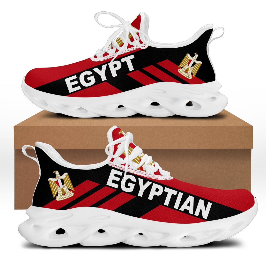Wonder Print Shop Footwear - Egypt Stripe Style Clunky Sneakers LT10