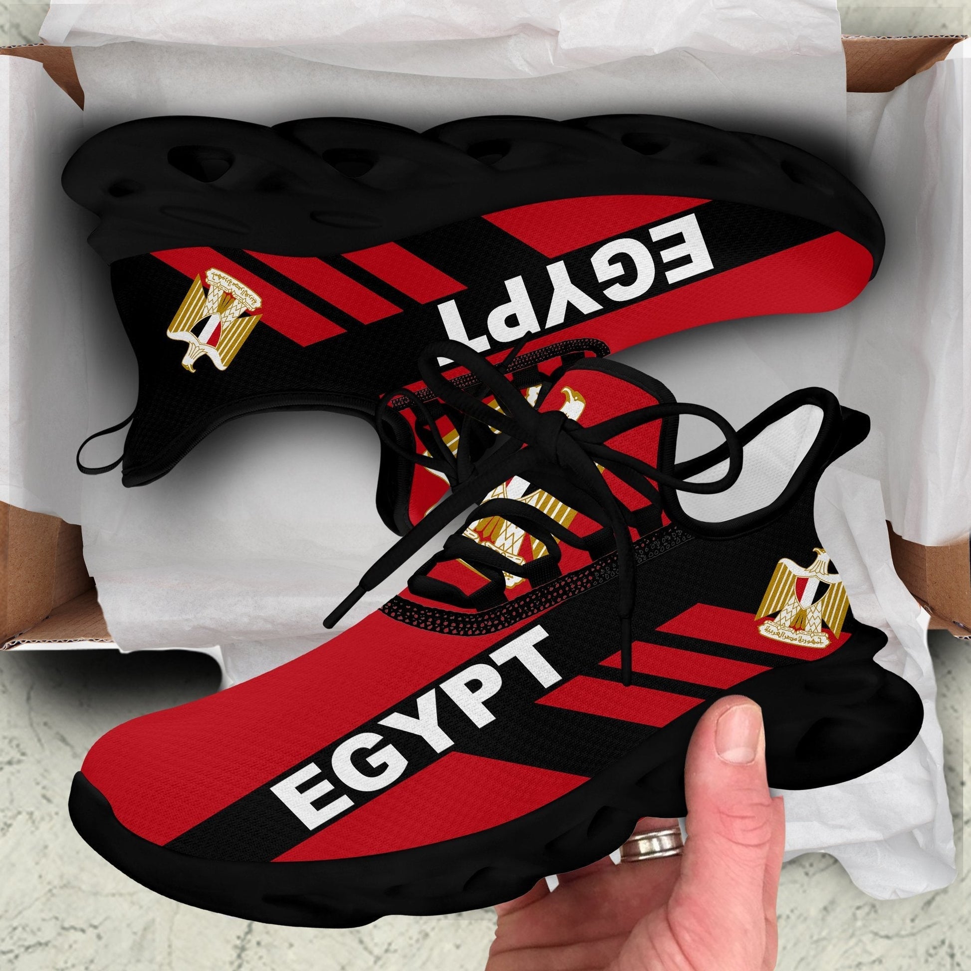 Wonder Print Shop Footwear - Egypt Stripe Style Clunky Sneakers LT10