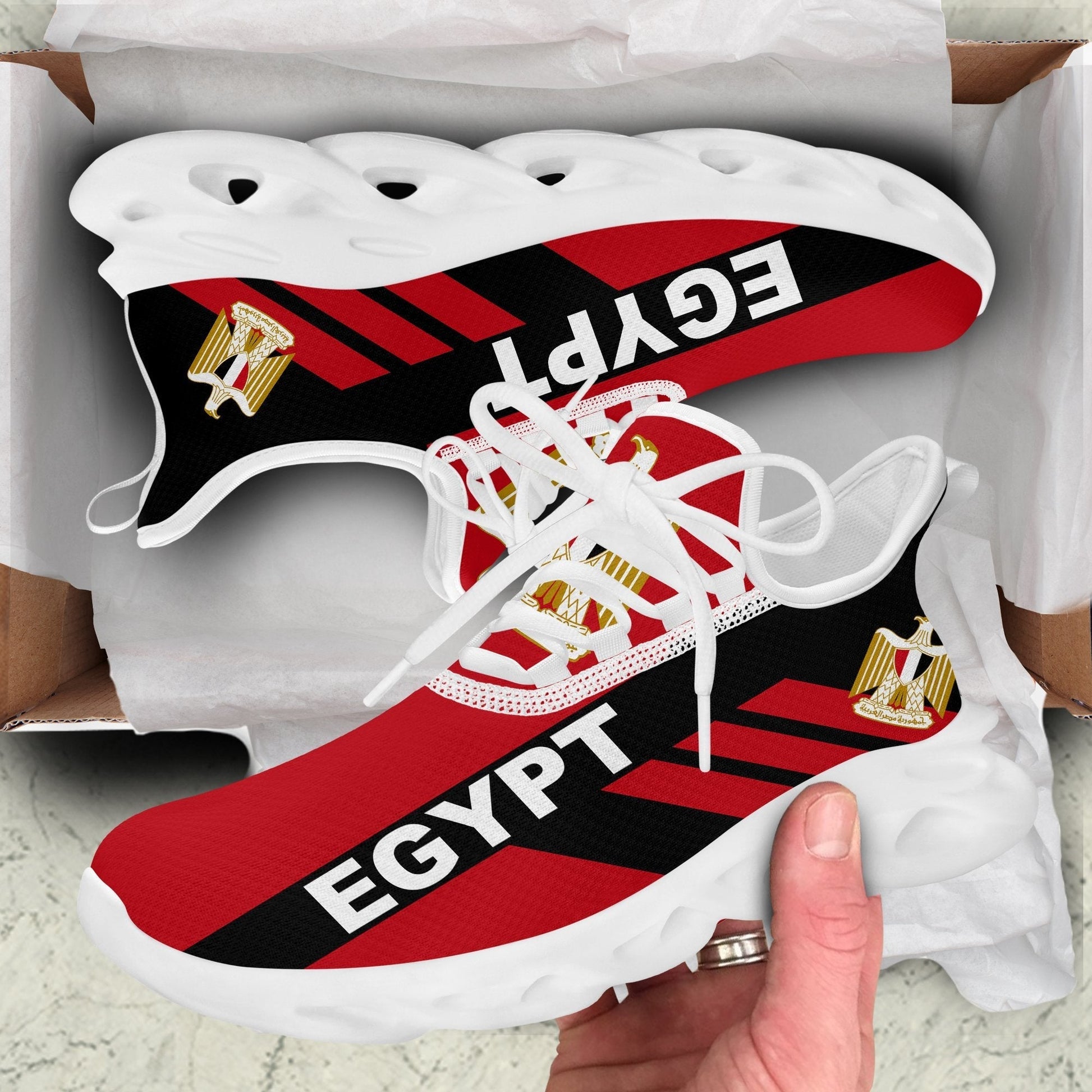 Wonder Print Shop Footwear - Egypt Stripe Style Clunky Sneakers LT10