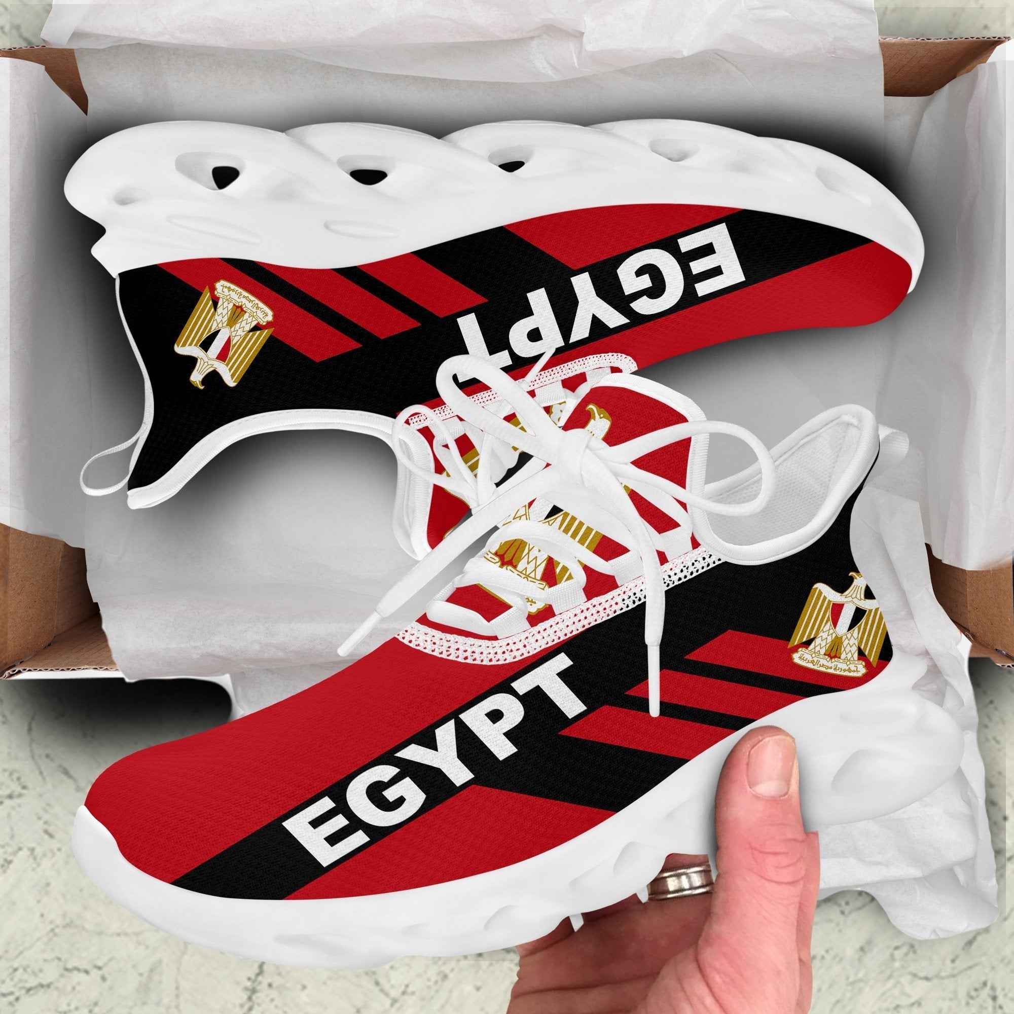 Wonder Print Shop Footwear - Egypt Stripe Style Clunky Sneakers LT10