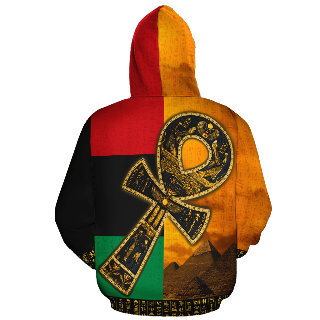 African Hoodie Egyptian Ankh Haft Hoodie