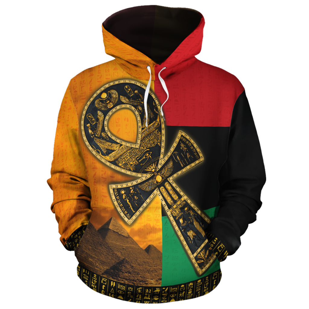 African Hoodie Egyptian Ankh Haft Hoodie