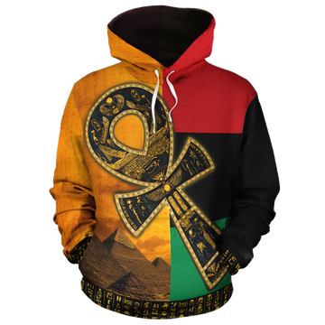 African Hoodie Egyptian Ankh Haft Hoodie