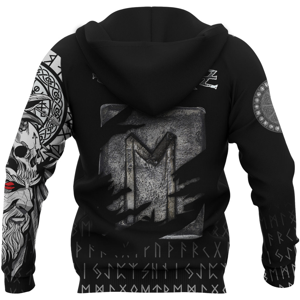 Viking Hoodie Ehwaz Norse Runes RLT12