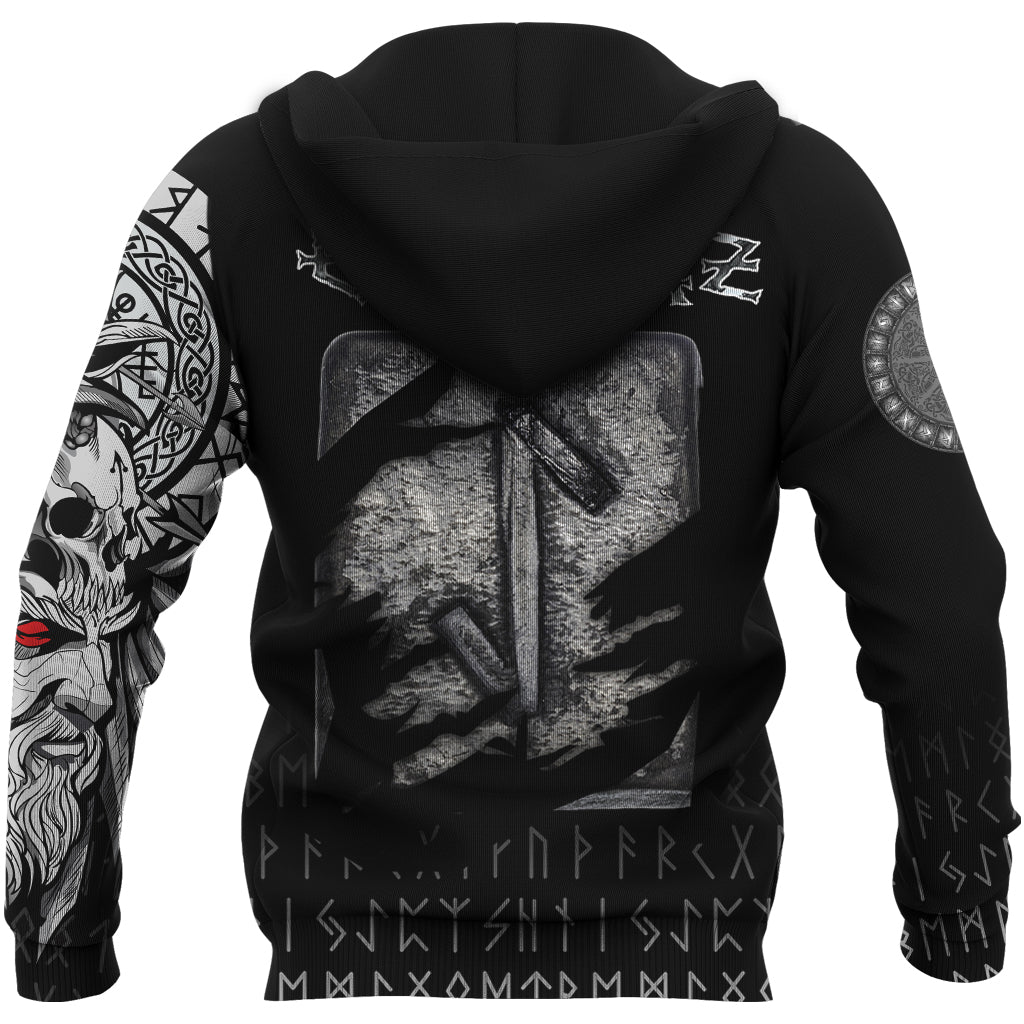 Viking Hoodie Eihwaz Norse Runes RLT12
