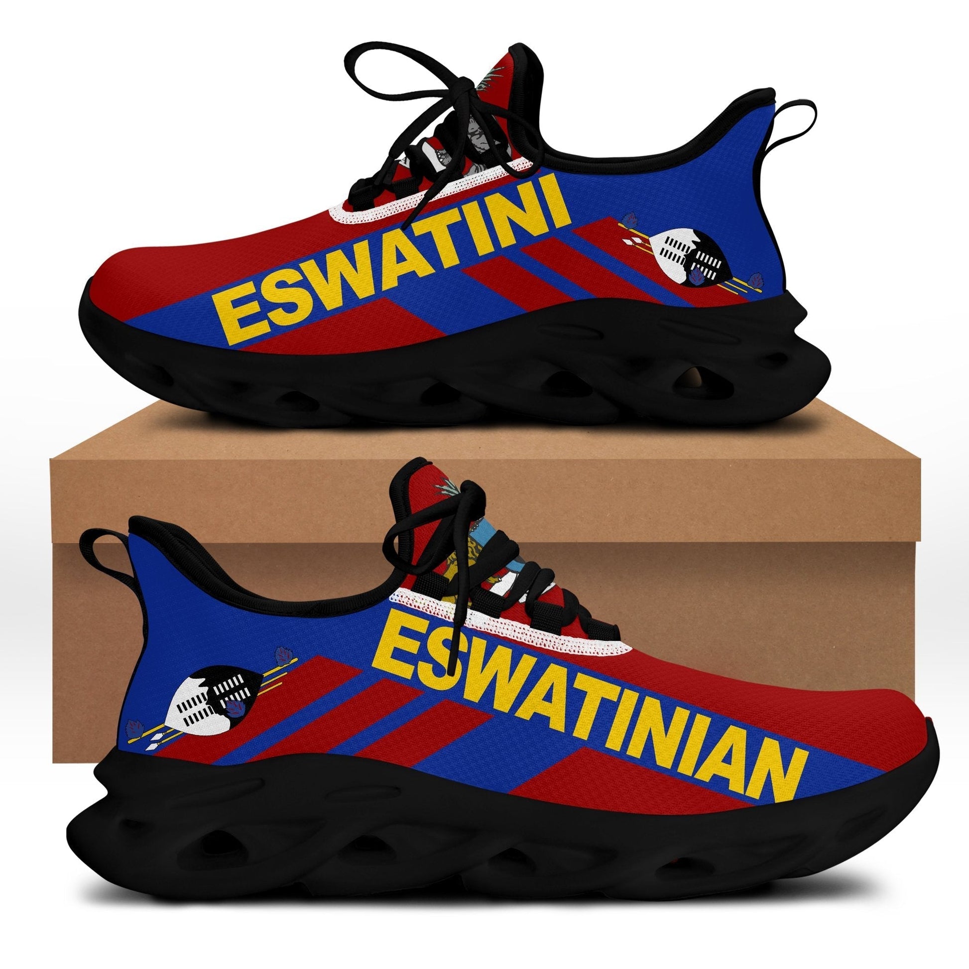Wonder Print Shop Footwear - Eswatini Stripe Style Clunky Sneakers LT10