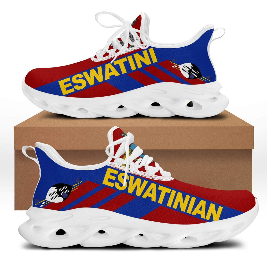 Wonder Print Shop Footwear - Eswatini Stripe Style Clunky Sneakers LT10