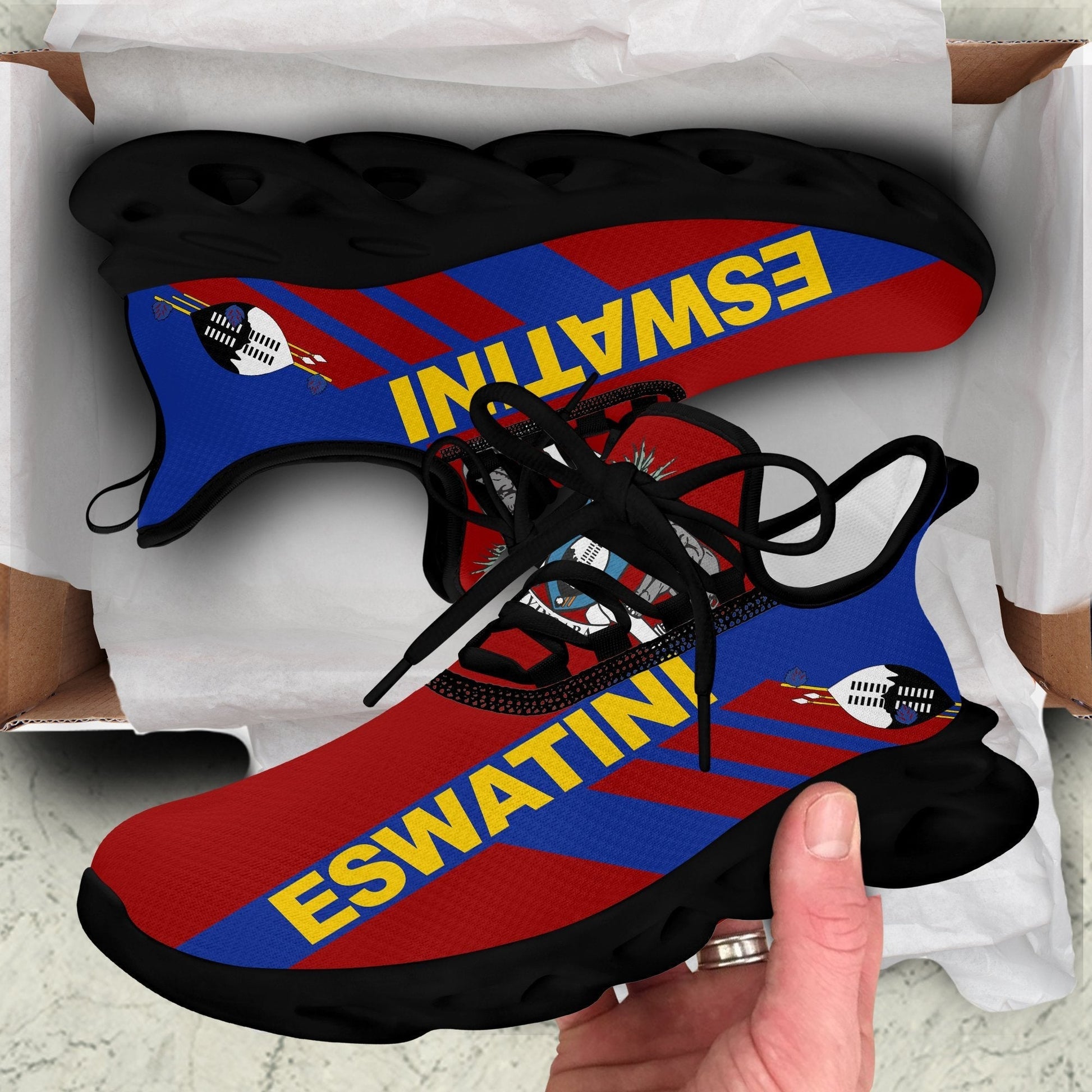 Wonder Print Shop Footwear - Eswatini Stripe Style Clunky Sneakers LT10