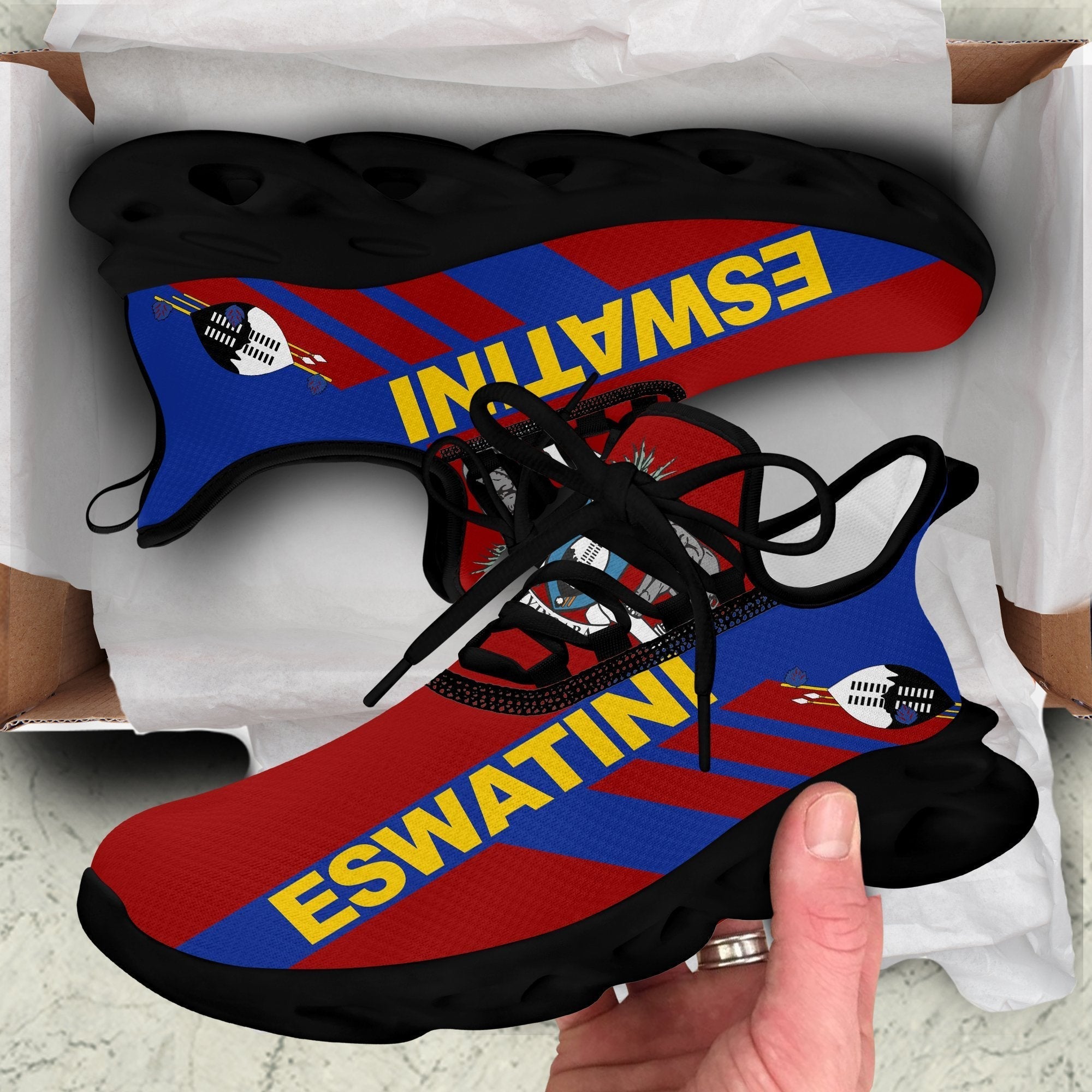 Wonder Print Shop Footwear - Eswatini Stripe Style Clunky Sneakers LT10