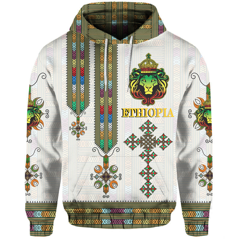 Ethiopia Hoodie Ethiopian Lion Of Judah Tibeb Style LT9