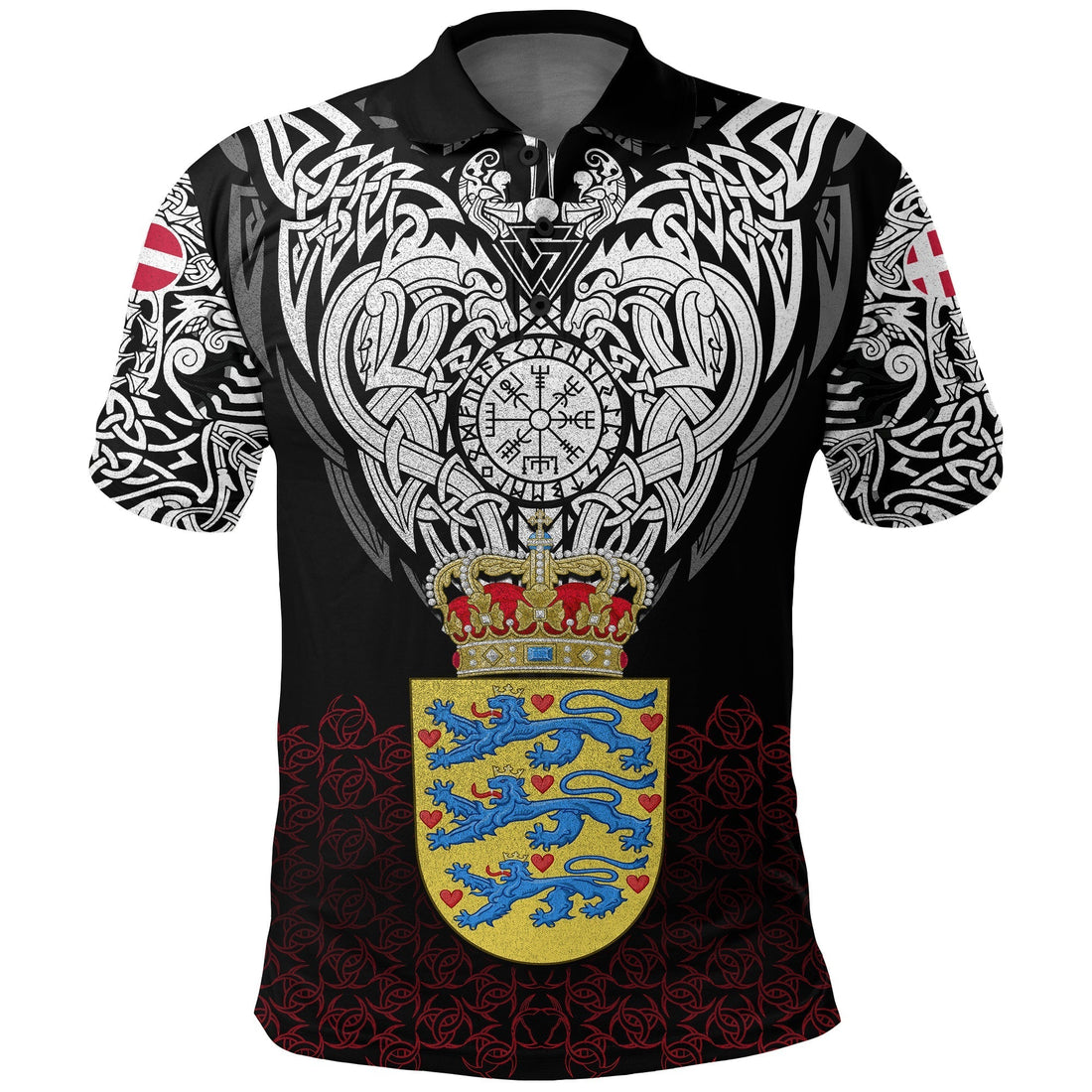 Viking Polo Shirt Denmark Viking Symbol RLT12