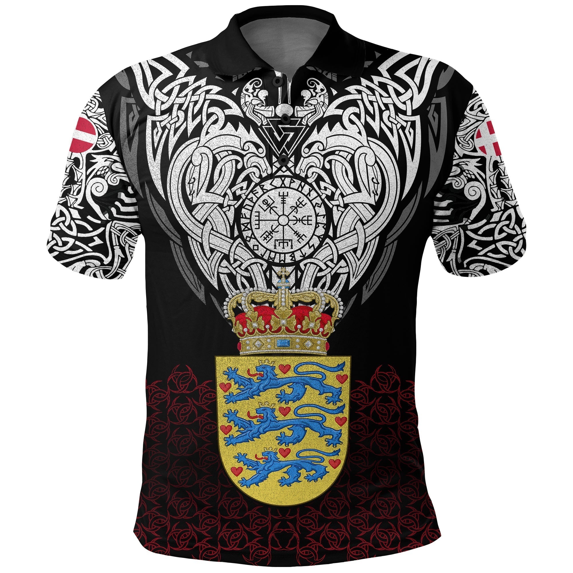 Viking Polo Shirt Denmark Viking Symbol RLT12