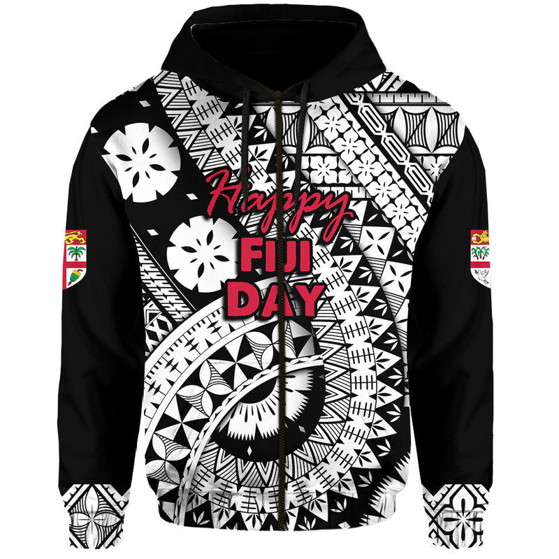 Custom Personalised Fiji Day Hoodie Masi Kesa Black Style LT9