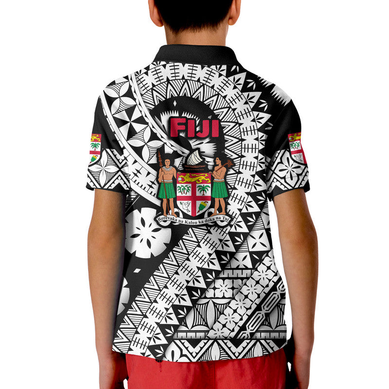 Fiji Day Polo Shirt Masi Kesa Black Style LT9