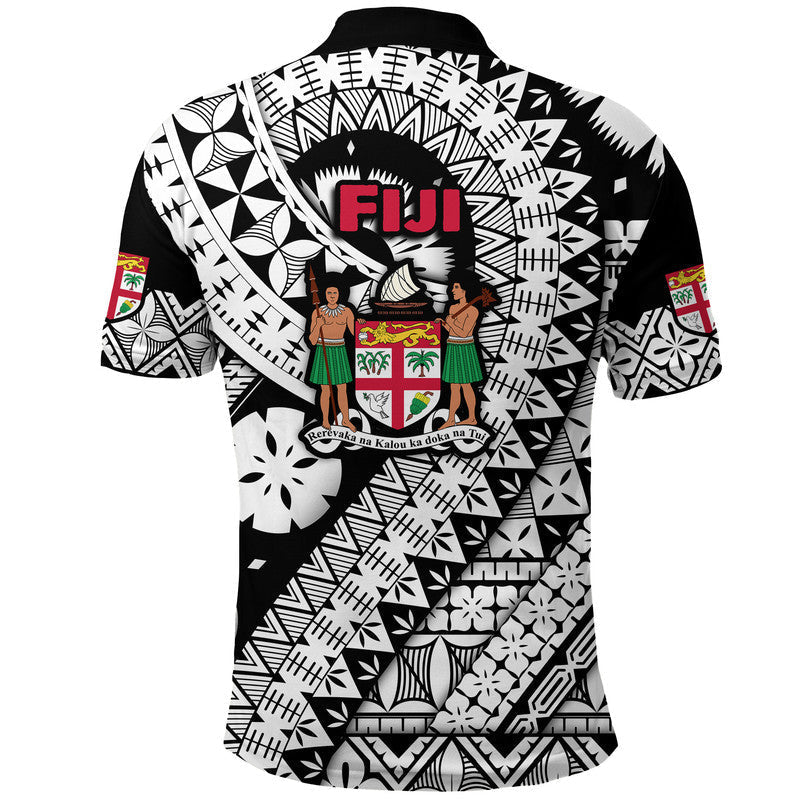 Fiji Day Polo Shirt Masi Kesa Black Style LT9