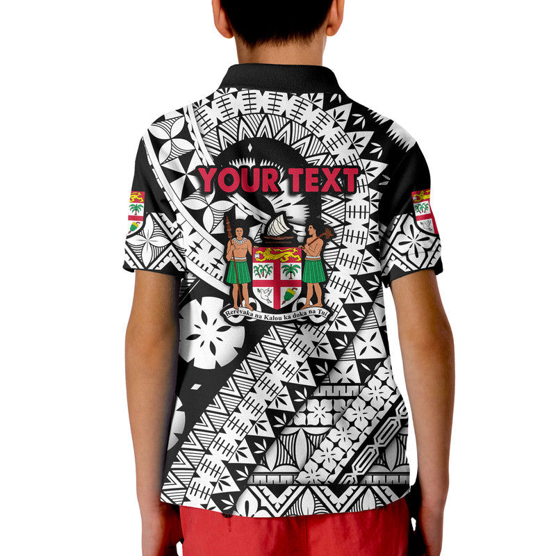 Custom Fiji Day Polo Shirt Masi Kesa Black Style LT9