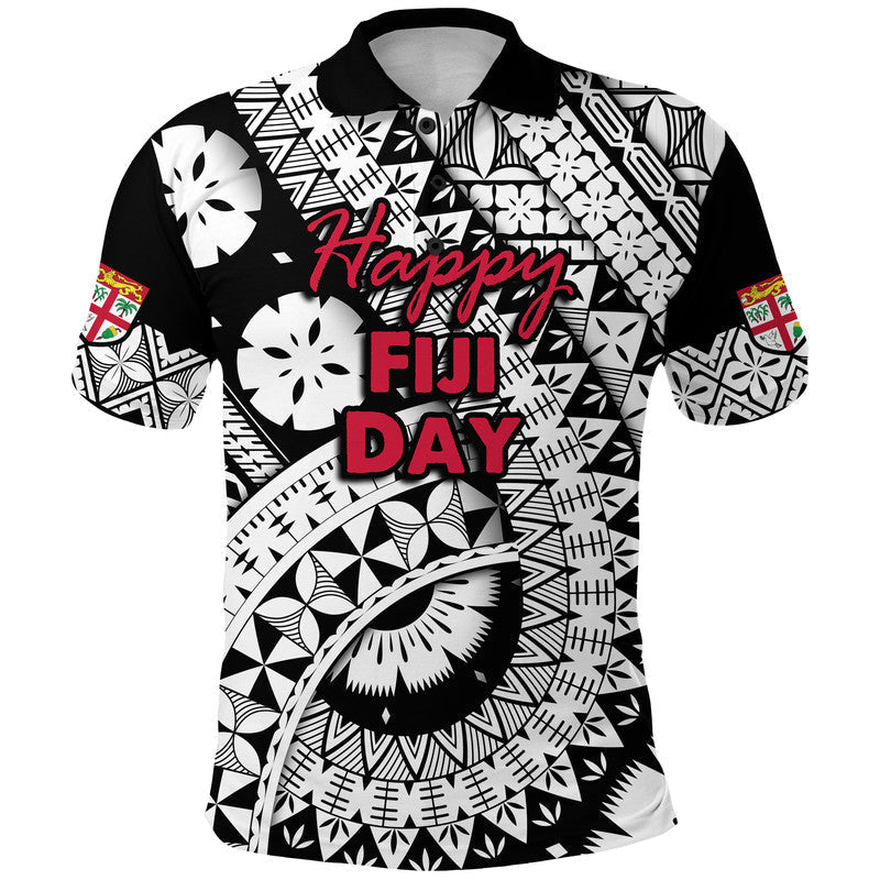 Custom Fiji Day Polo Shirt Masi Kesa Black Style LT9