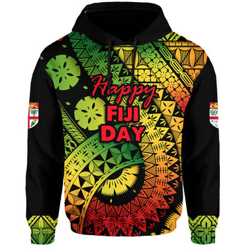 Custom Personalised Fiji Day Hoodie Masi Kesa Reggae Style LT9