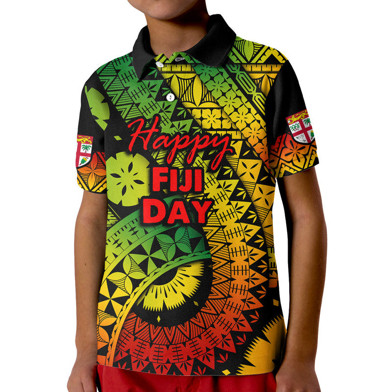 Custom Fiji Day Polo Shirt Masi Kesa Reggae Style LT9