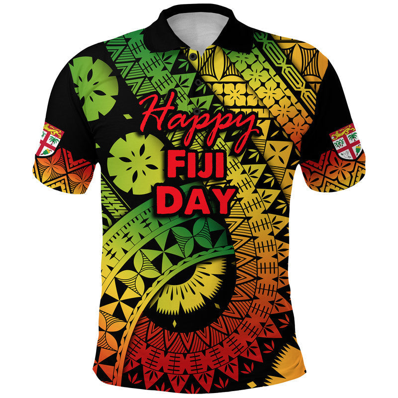 Custom Fiji Day Polo Shirt Masi Kesa Reggae Style LT9