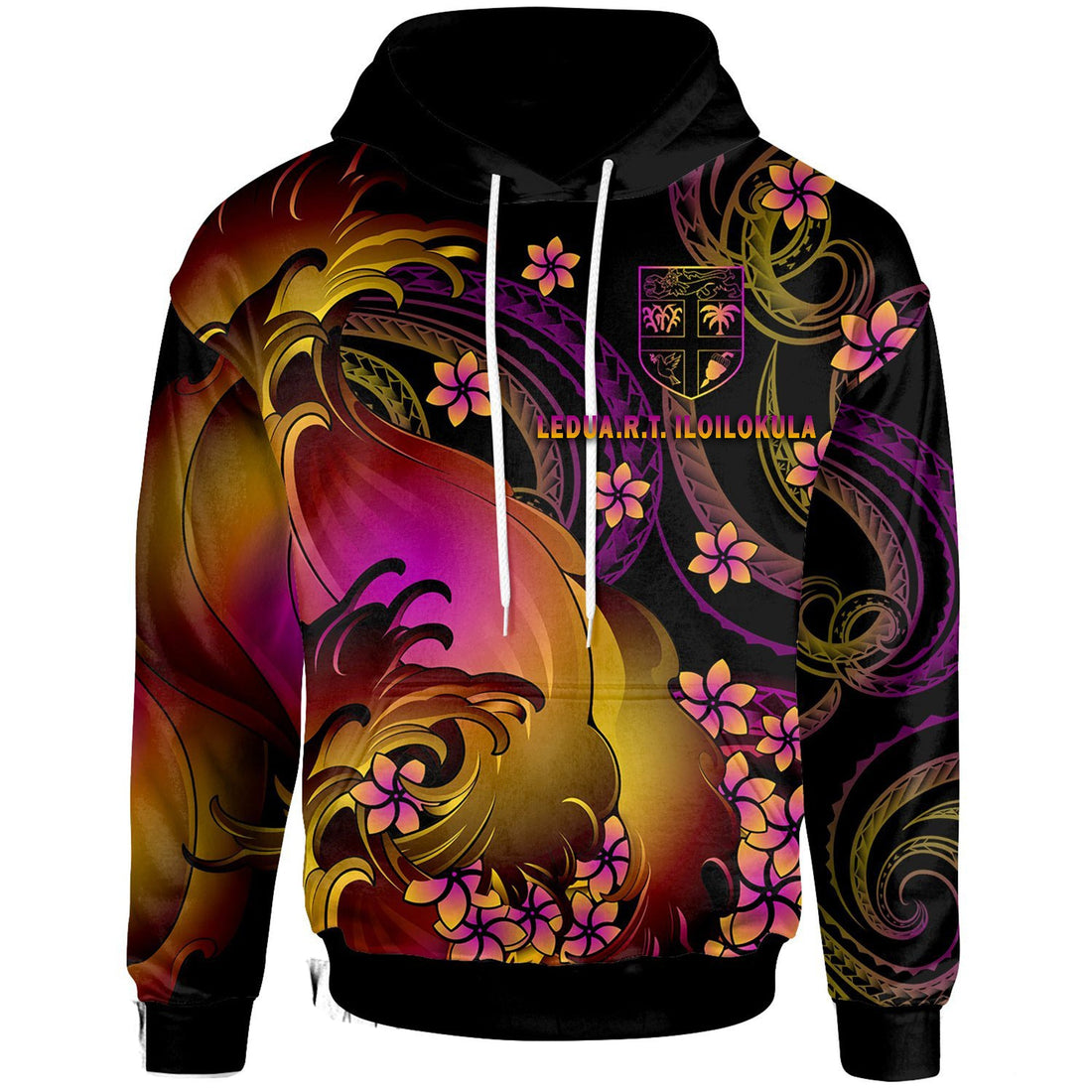 (Ledua.R.T. Iloilokula) Fiji Hoodie Fiji in wave LT9