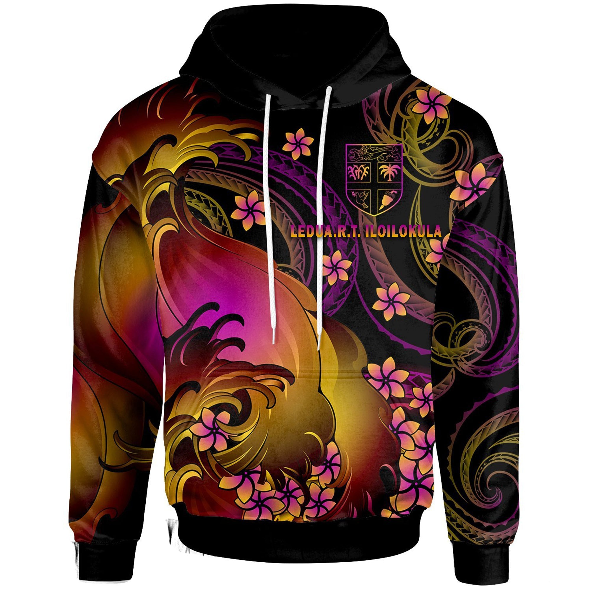 (Ledua.R.T. Iloilokula) Fiji Hoodie Fiji in wave LT9