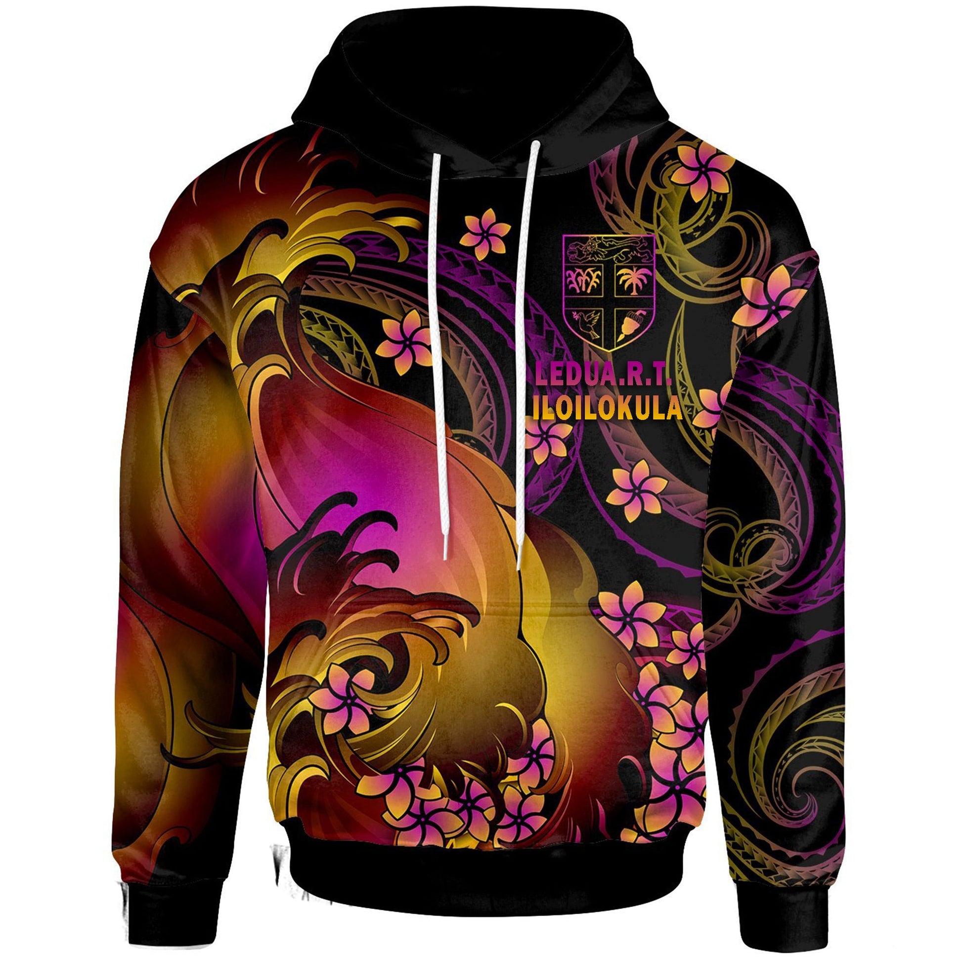 (Ledua.R.T. Iloilokula) Fiji Hoodie Fiji in wave LT9