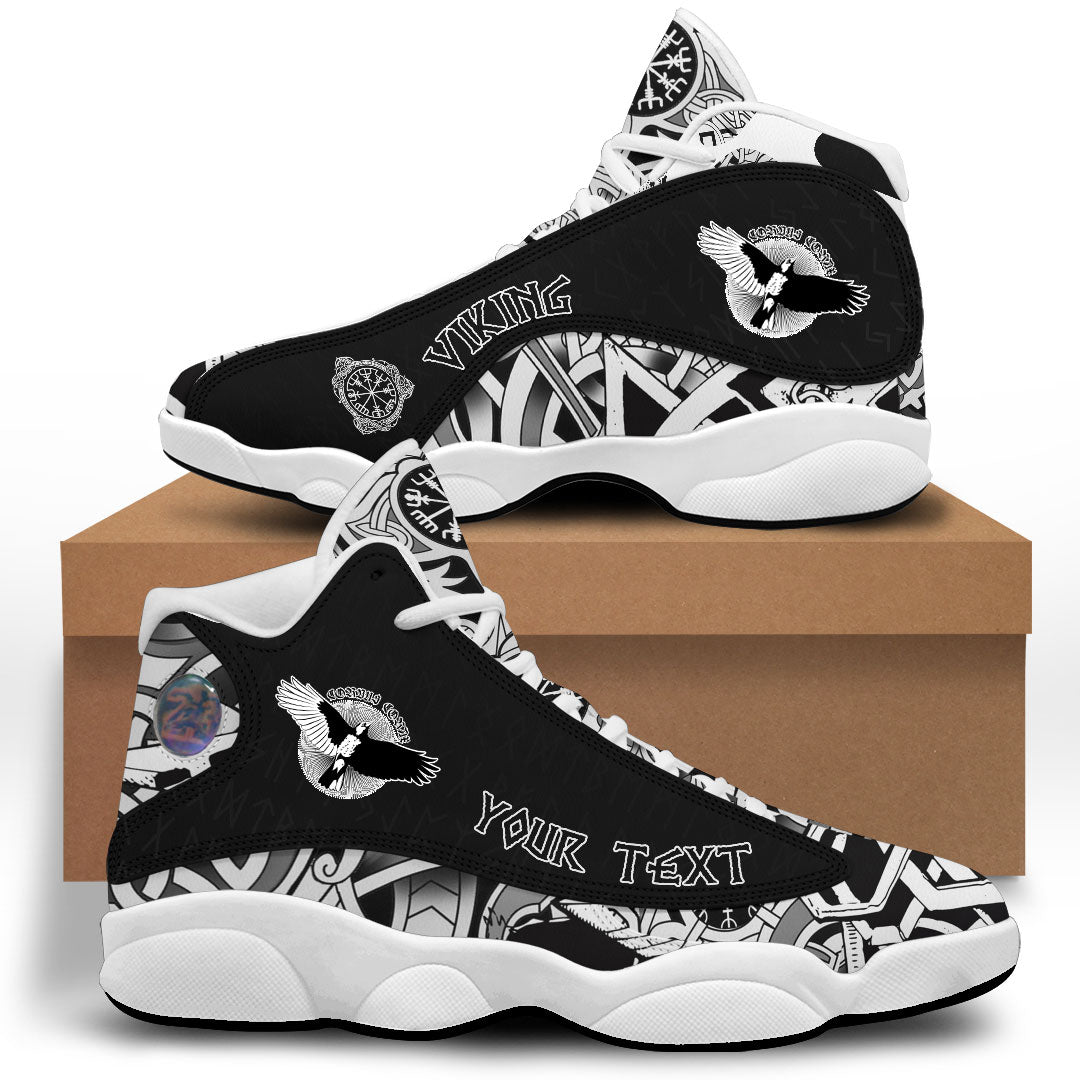 (Custom) Viking - Flying Mighty Black Raven Sneakers J13 RLT12