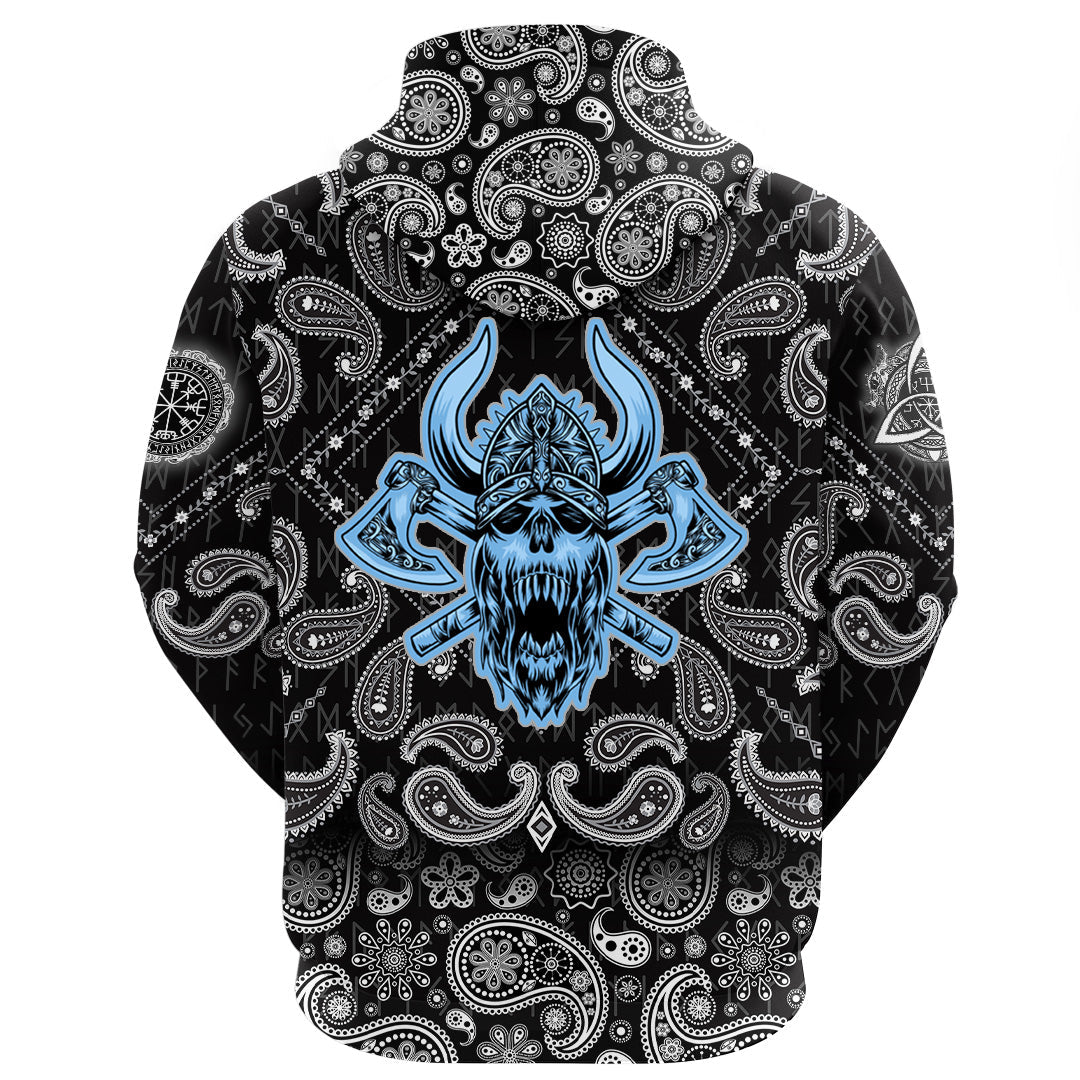 Viking Hoodie For Tshirt with Bandana Paisley Style RLT12
