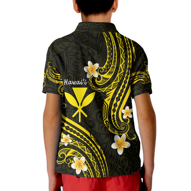 Hawaii Polo Shirt Gold Polynesian Line Style LT9