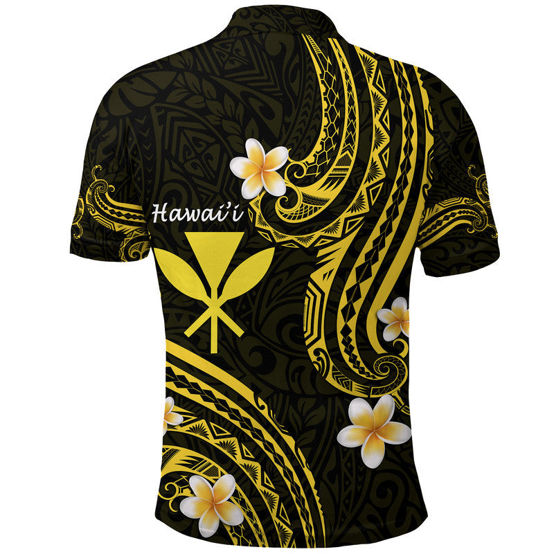 Hawaii Polo Shirt Gold Polynesian Line Style LT9