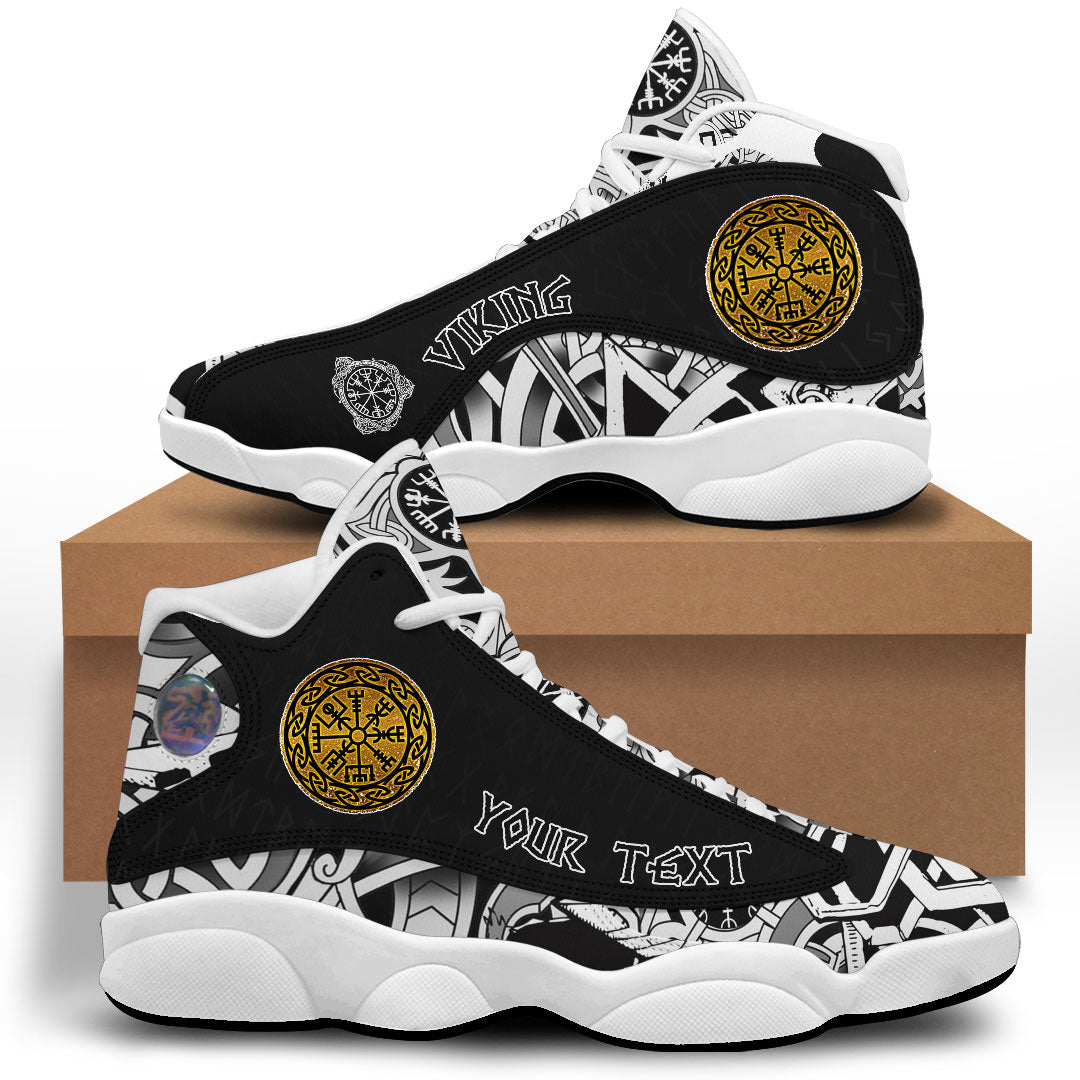 (Custom) Viking - Golden Vegvisir Sneakers J13 RLT12