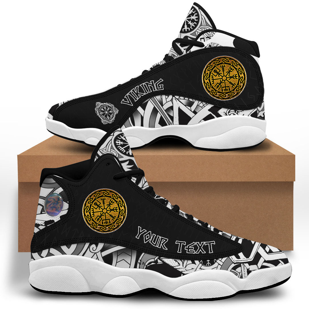 (Custom) Viking - Golden Vegvisir Sneakers J13 RLT12