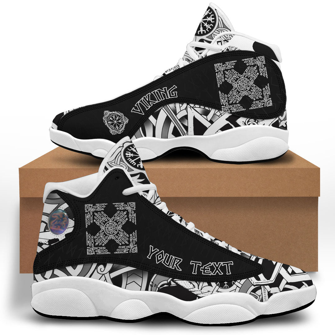 (Custom) Viking - Grunge Old Geometric Ancient Runic Sneakers J13 RLT12