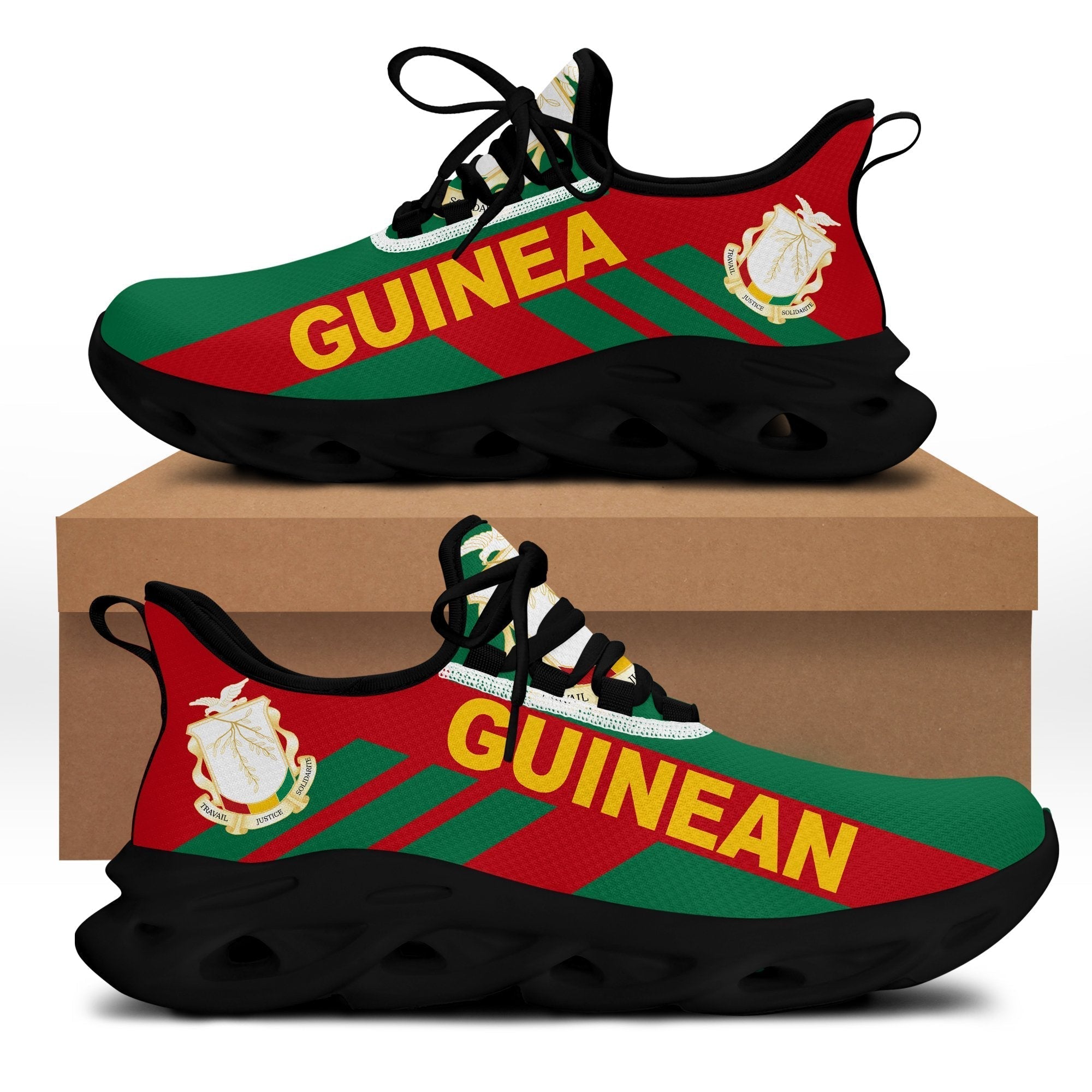 Wonder Print Shop Footwear - Guinea Stripe Style Clunky Sneakers LT10
