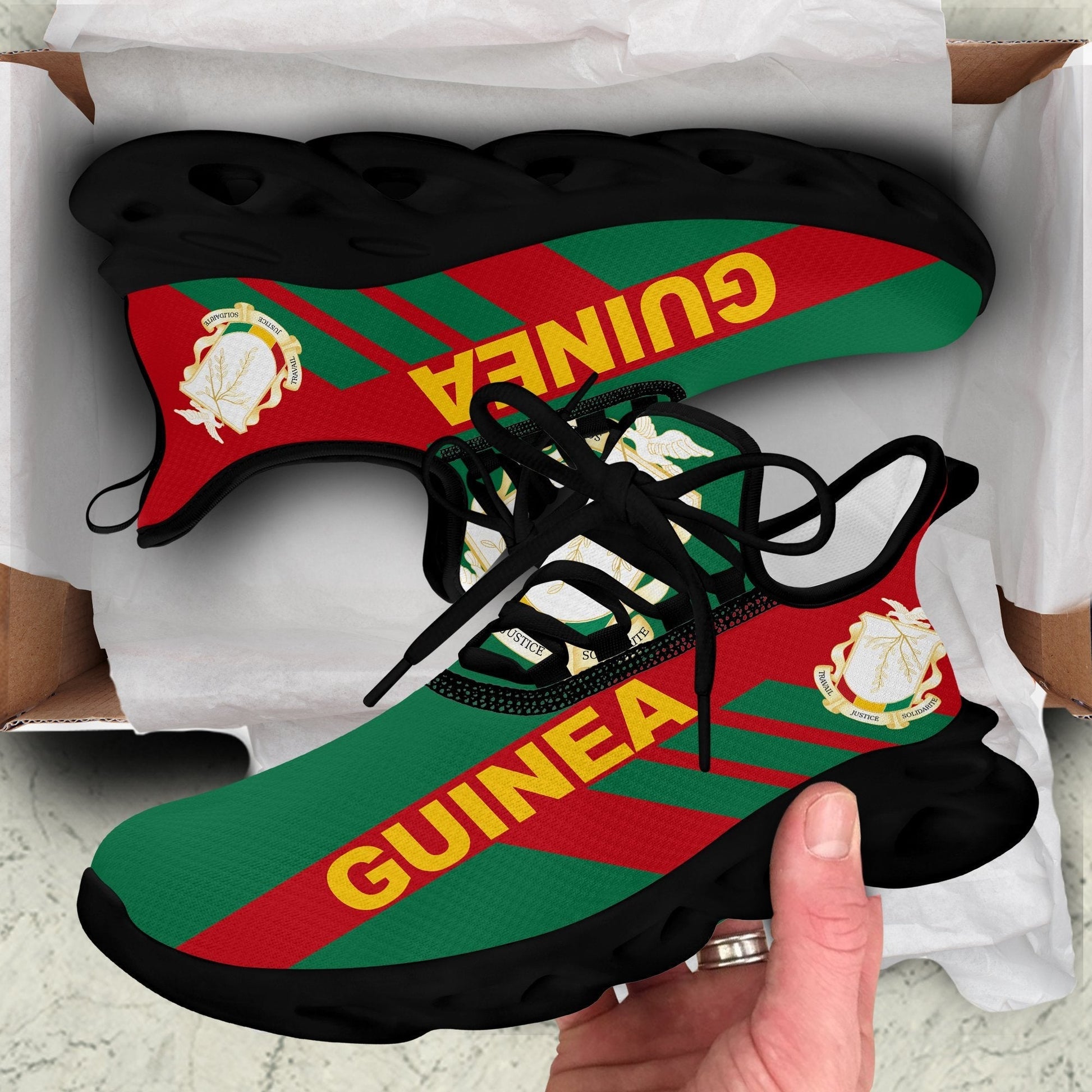 Wonder Print Shop Footwear - Guinea Stripe Style Clunky Sneakers LT10