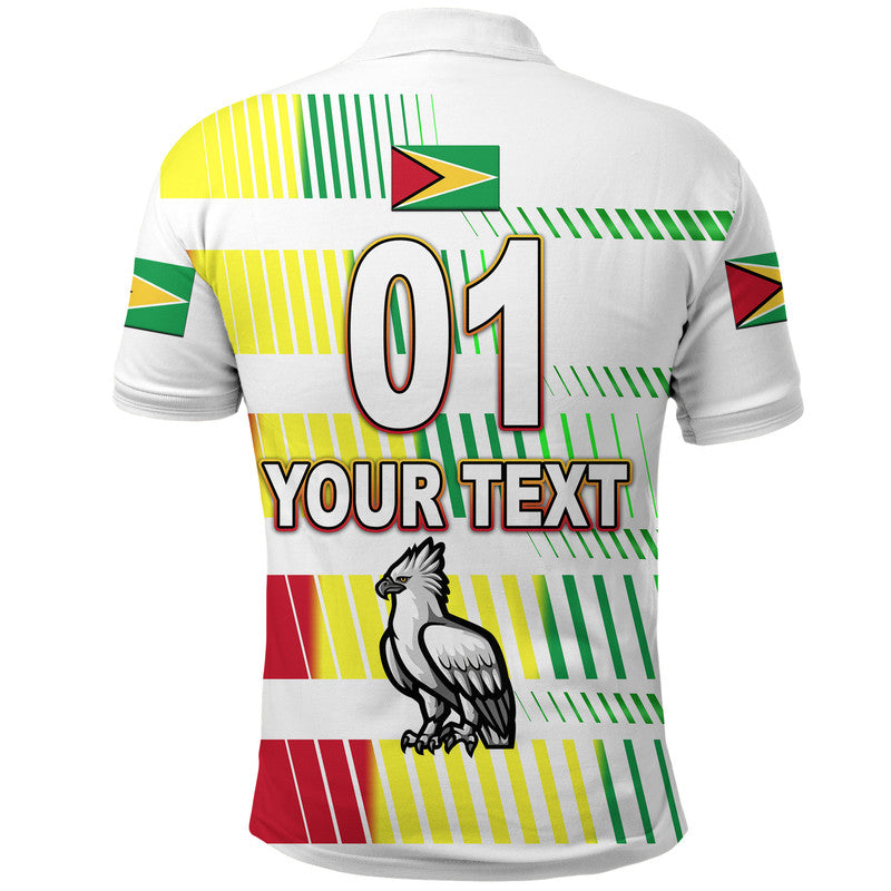Custom Guyana Cricket Harpy Eagles Polo Shirt Original Style White LT8