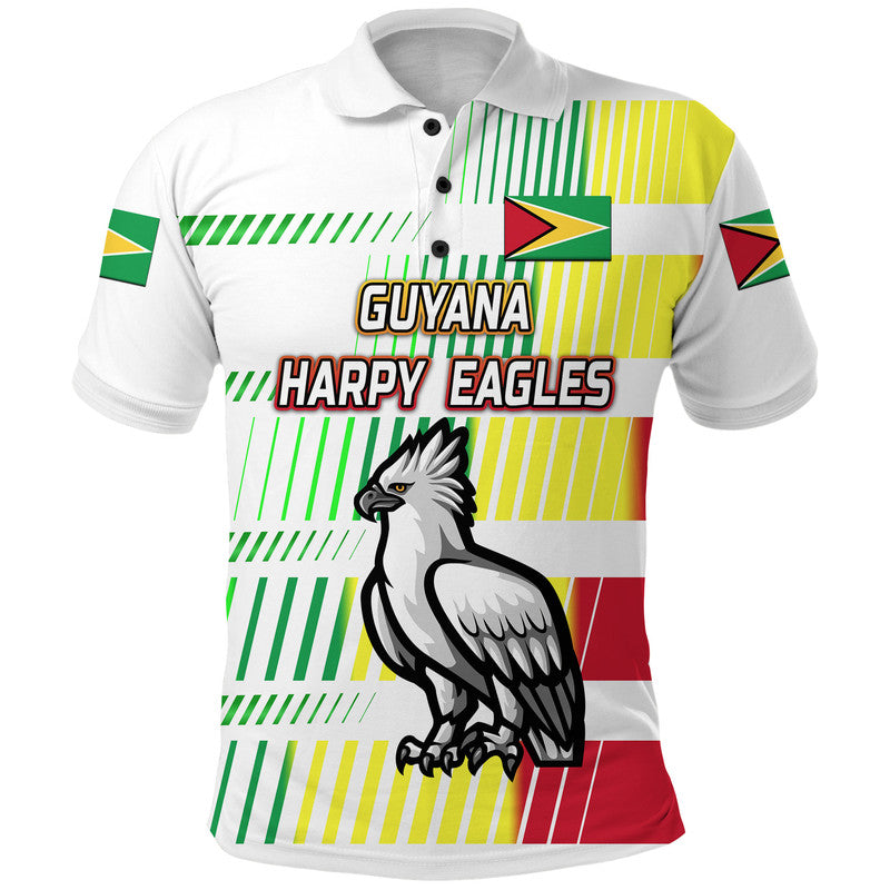 Custom Guyana Cricket Harpy Eagles Polo Shirt Original Style White LT8