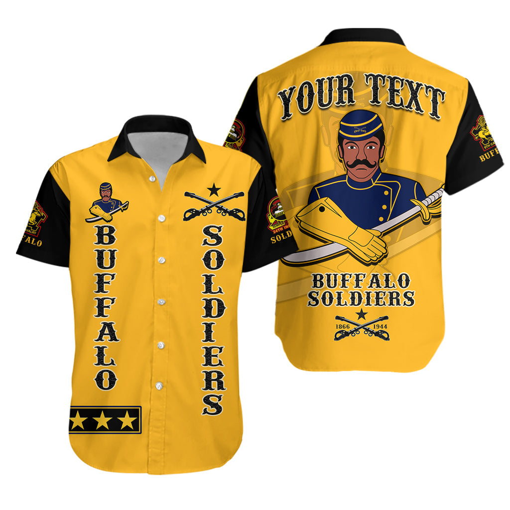 Personalized Buffalo Soldiers Hawaiian Shirt Motorcycle BSMC Club