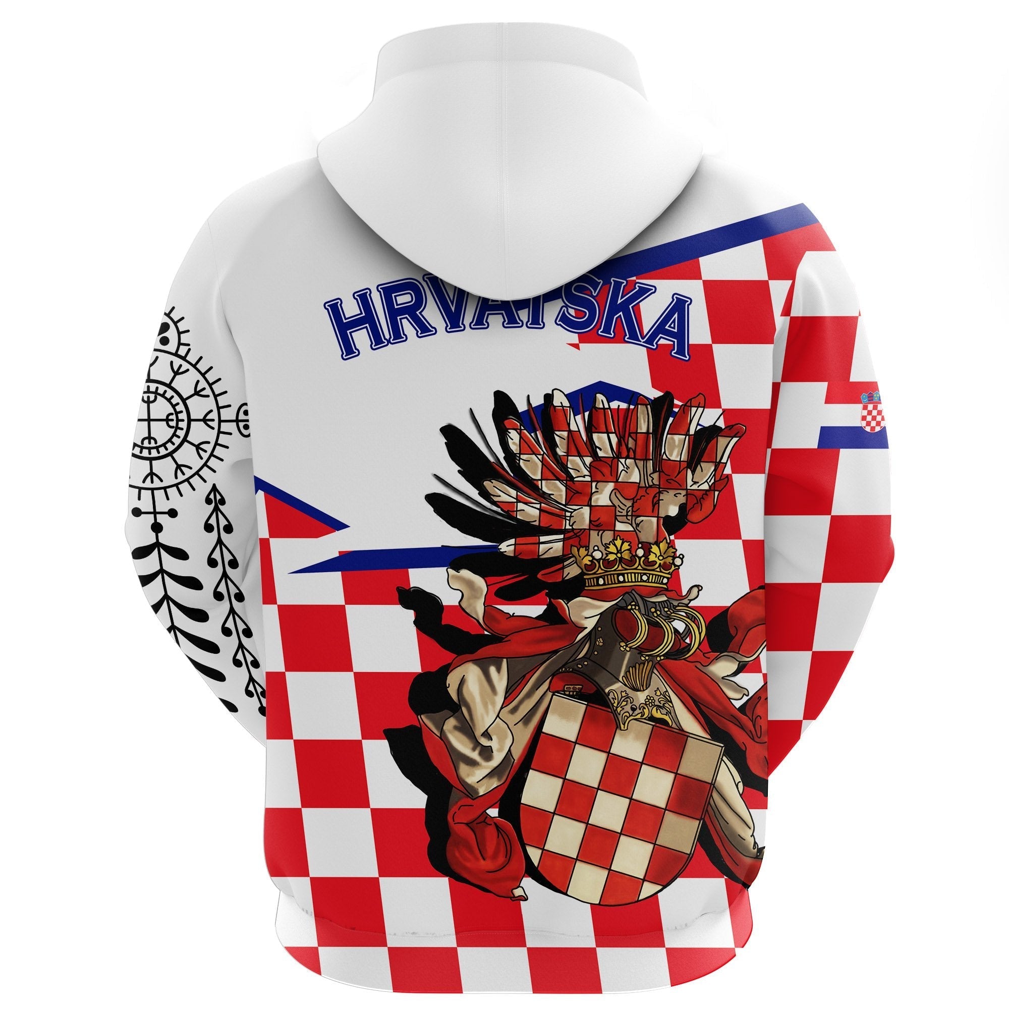 Croatia Zipper Hoodie Croatian Tattoo