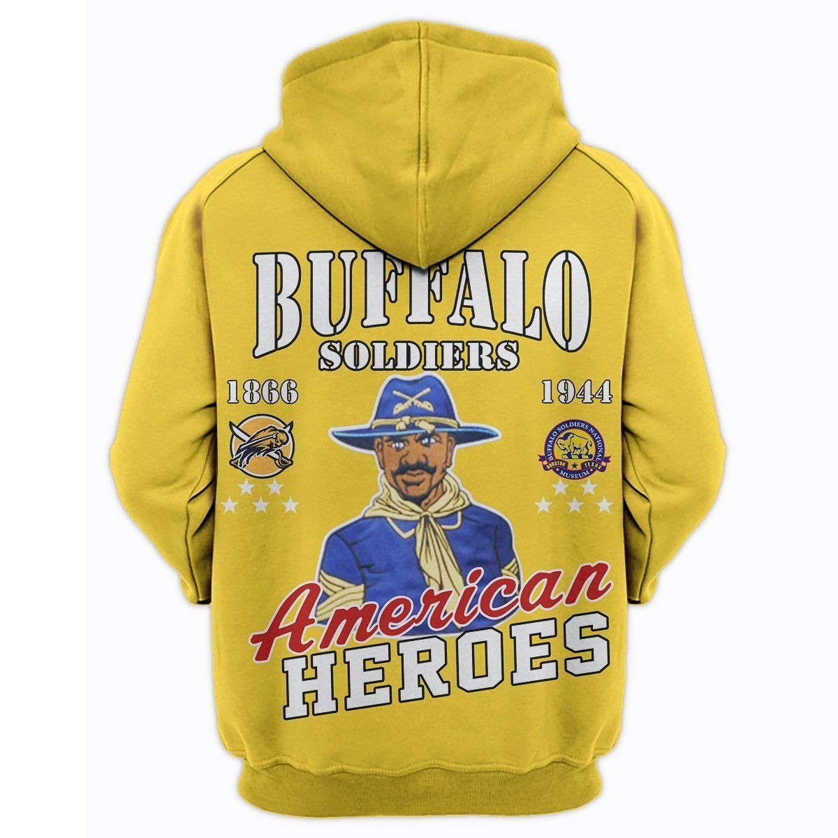 African Hoodie Buffalo Soldiers Simple Pullover Hoodie