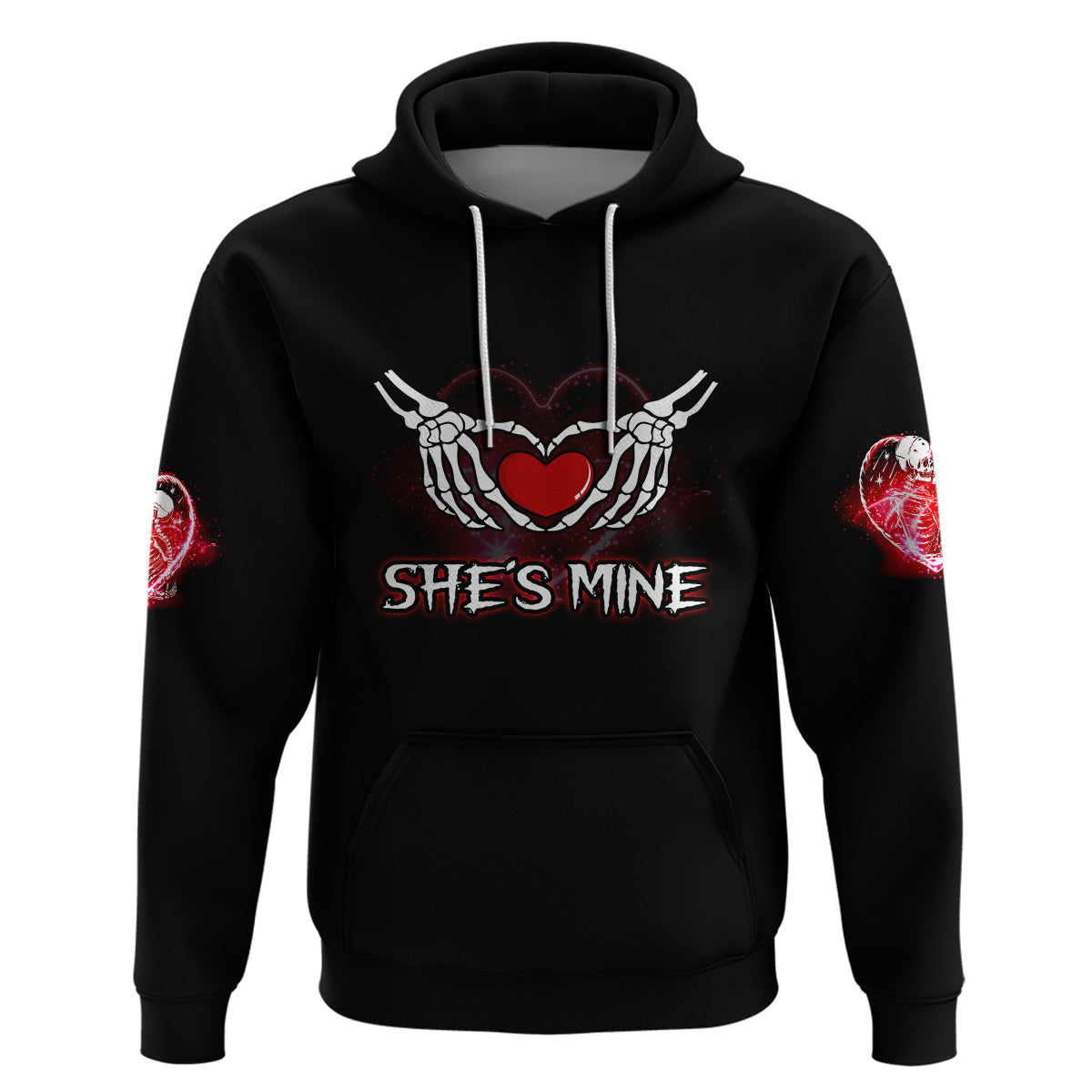 Love You To Death Skull Forever Love Couple All Over Print Hoodie LT13