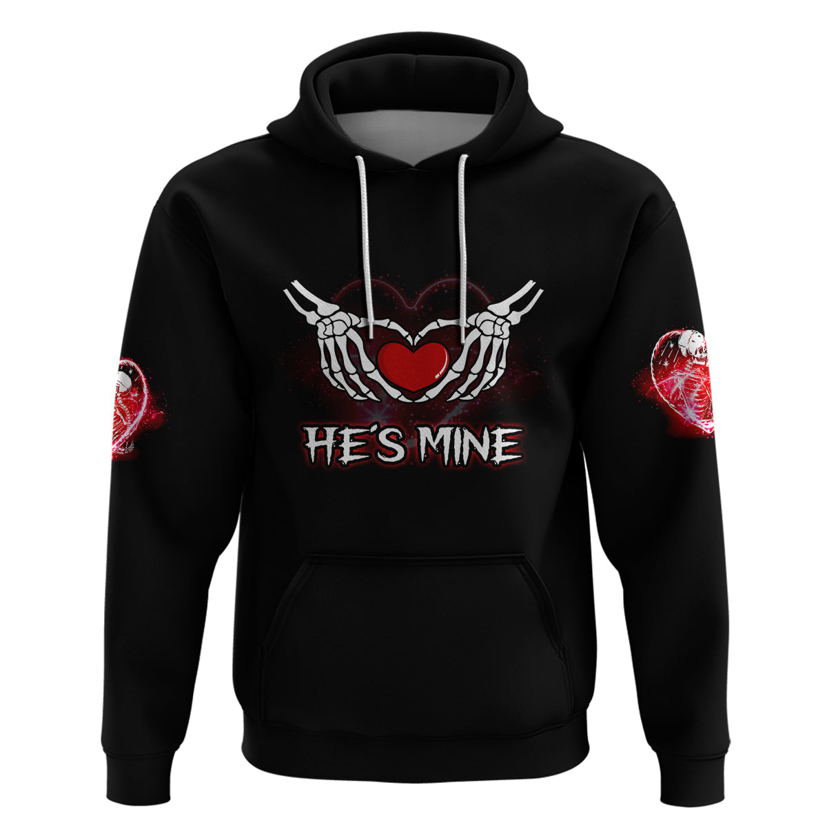 Love You To Death Skull Forever Love Couple All Over Print Hoodie LT13