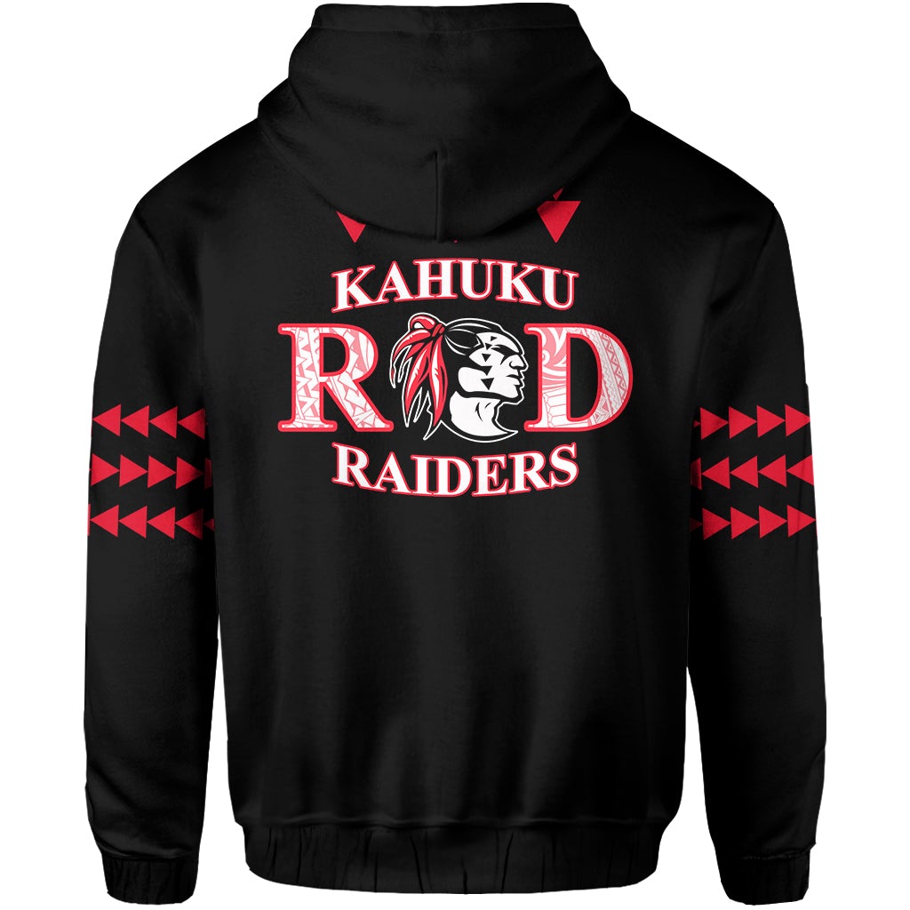 Red Raiders Zip Hoodie Kahuku School LT13