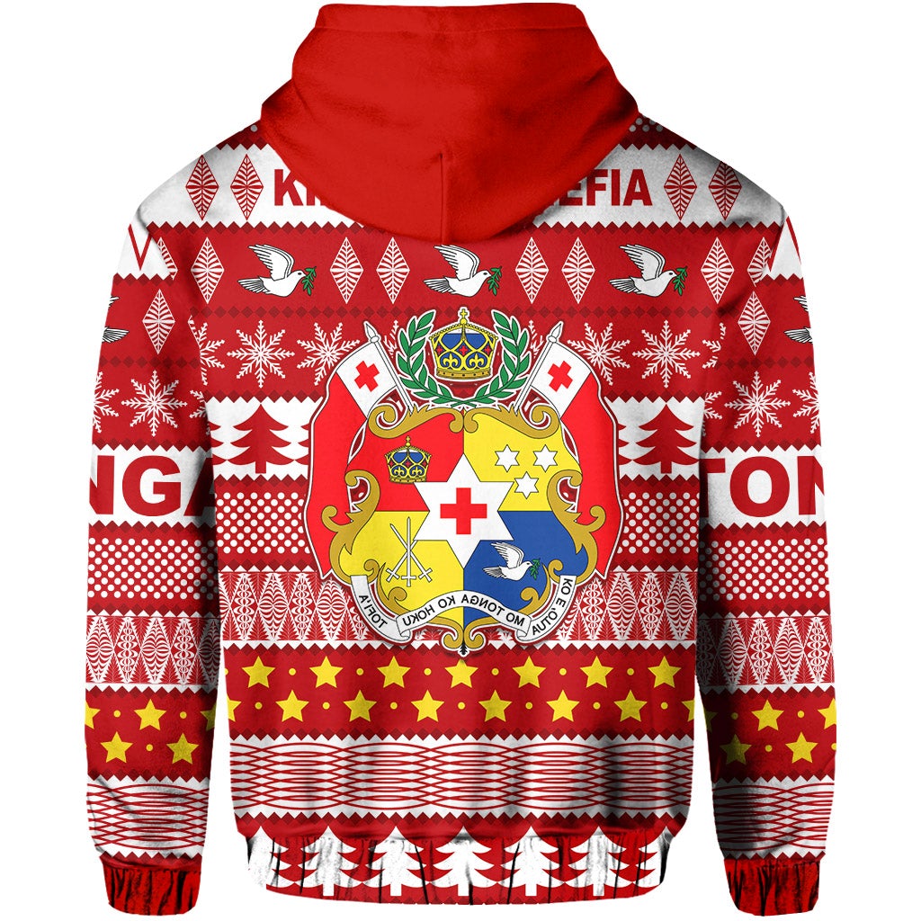Tonga Kilisimasi Fiefia Hoodie Merry Christmas with Tongan Pattern LT13